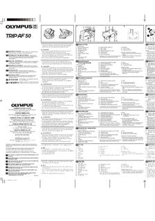 Olympus Trip AF 50 manual. Camera Instructions.